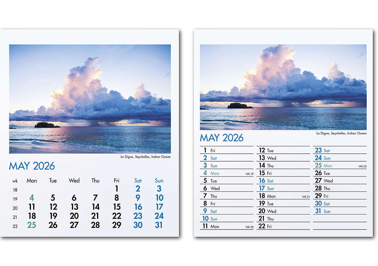 Blue Planet Mini Desk Calendar