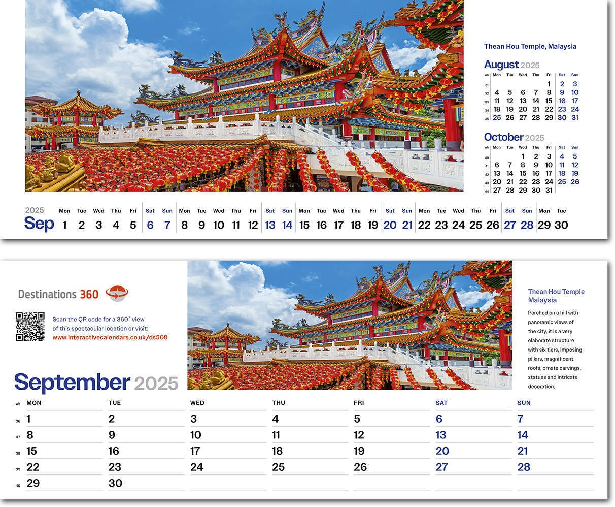 Destinations360 Note Station Desk Calendar