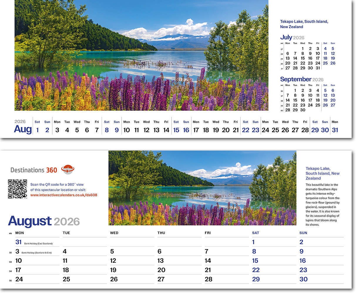 Destinations360 Desk Calendar