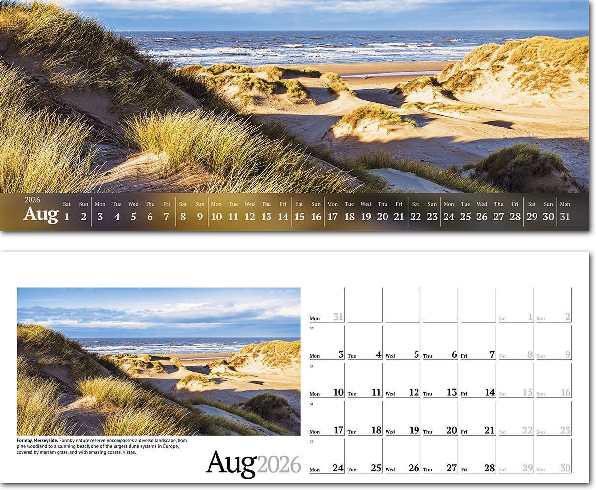 Wild Britain Premium Lined Easel Desk Calendar