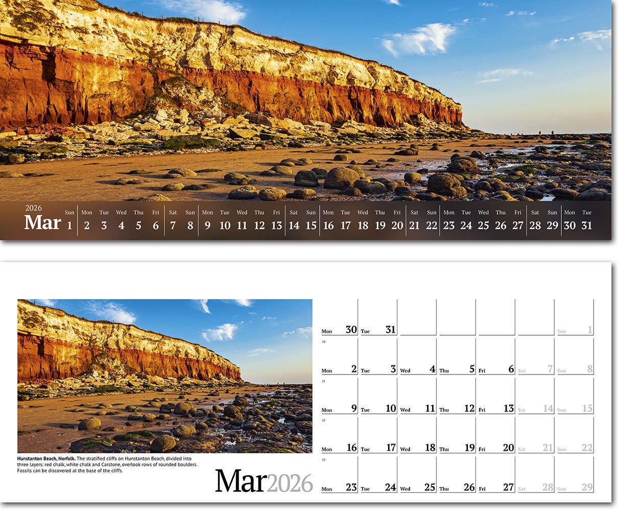 Wild Britain Premium Lined Easel Desk Calendar