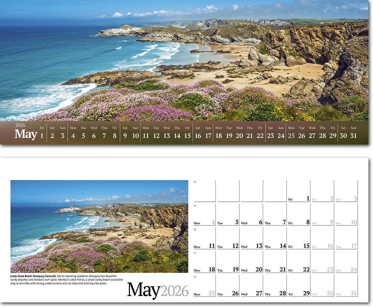 Wild Britain Premium Lined Easel Desk Calendar