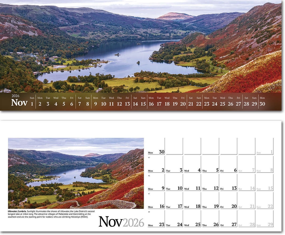 Wild Britain Premium Lined Easel Desk Calendar