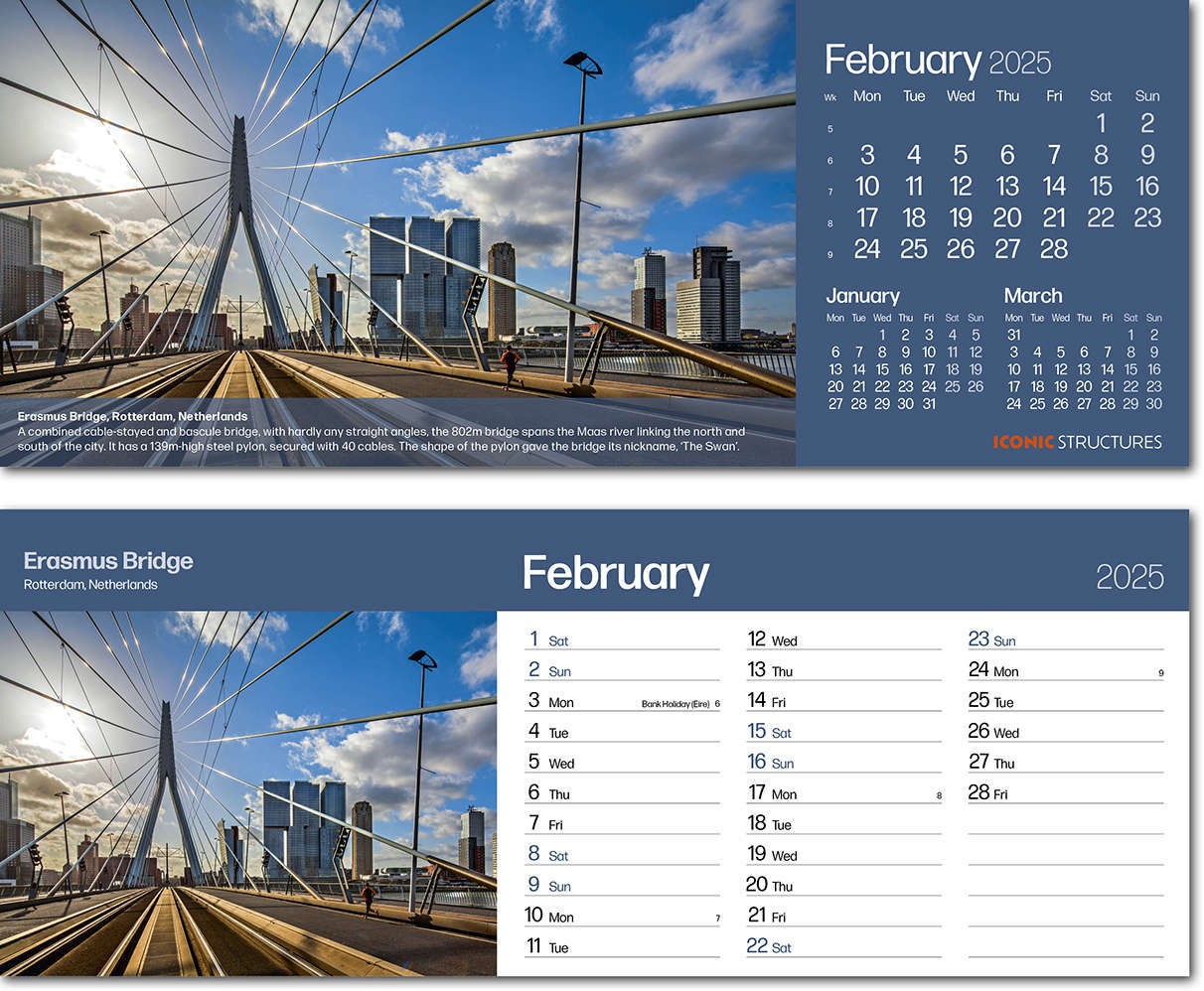 Iconic Structures Task Station Desk Calendar