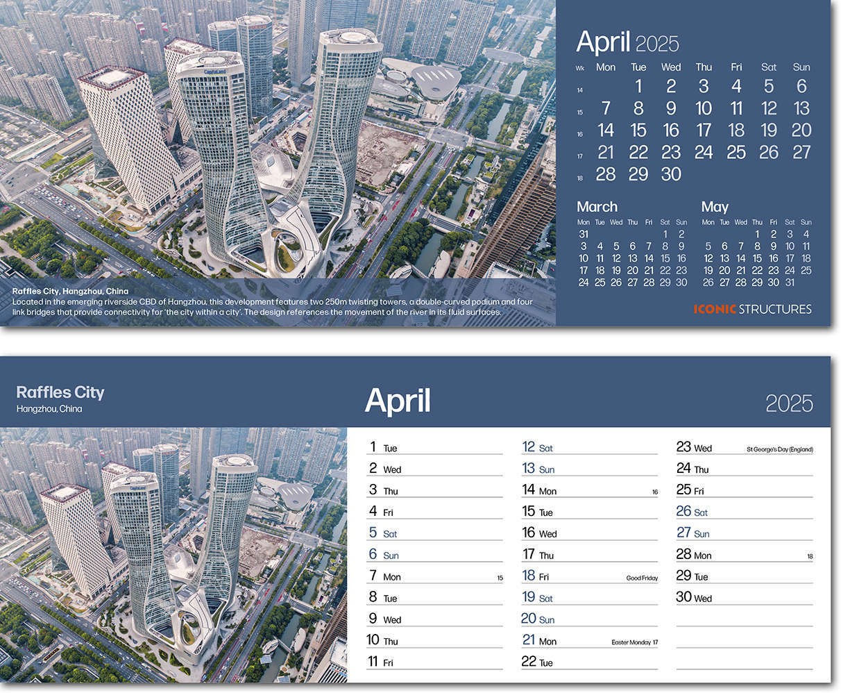 Iconic Structures Desk Calendar