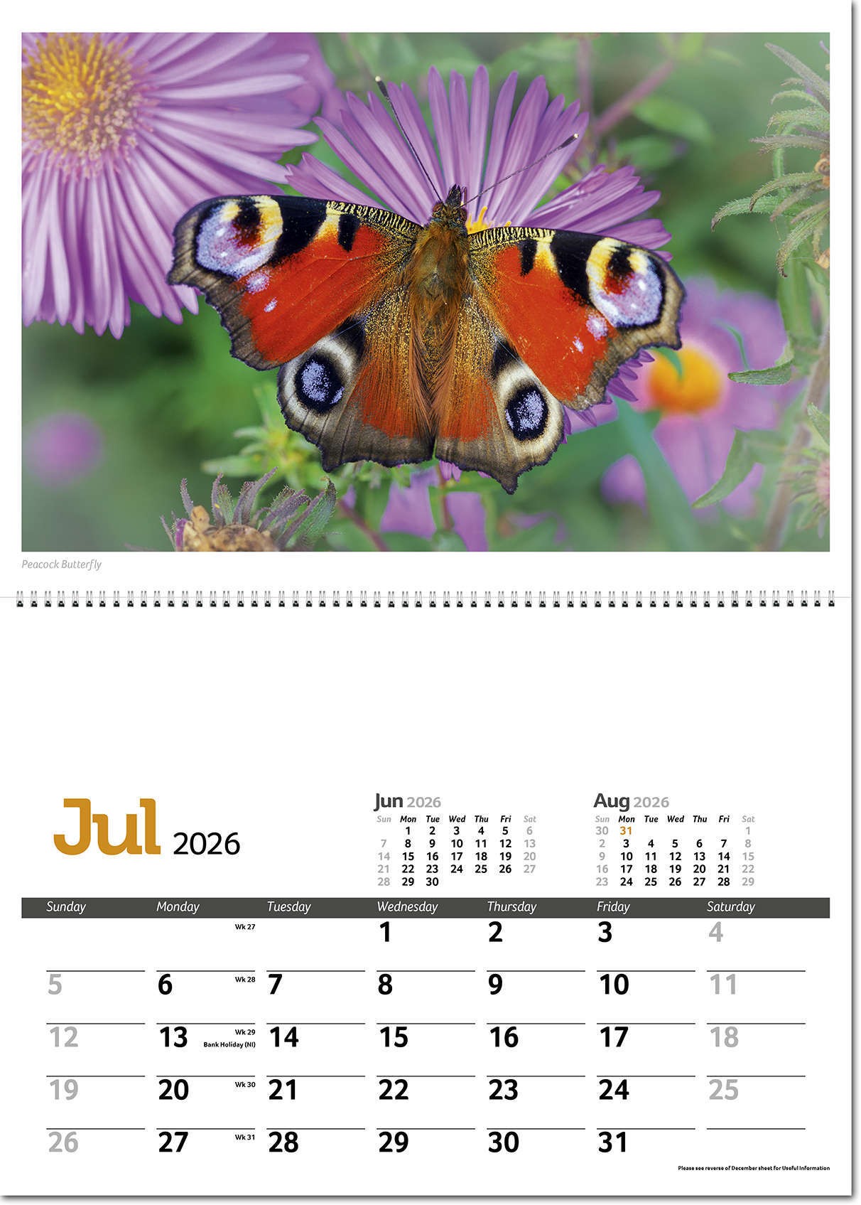 Wildlife in Britain Postage Saver Calendar