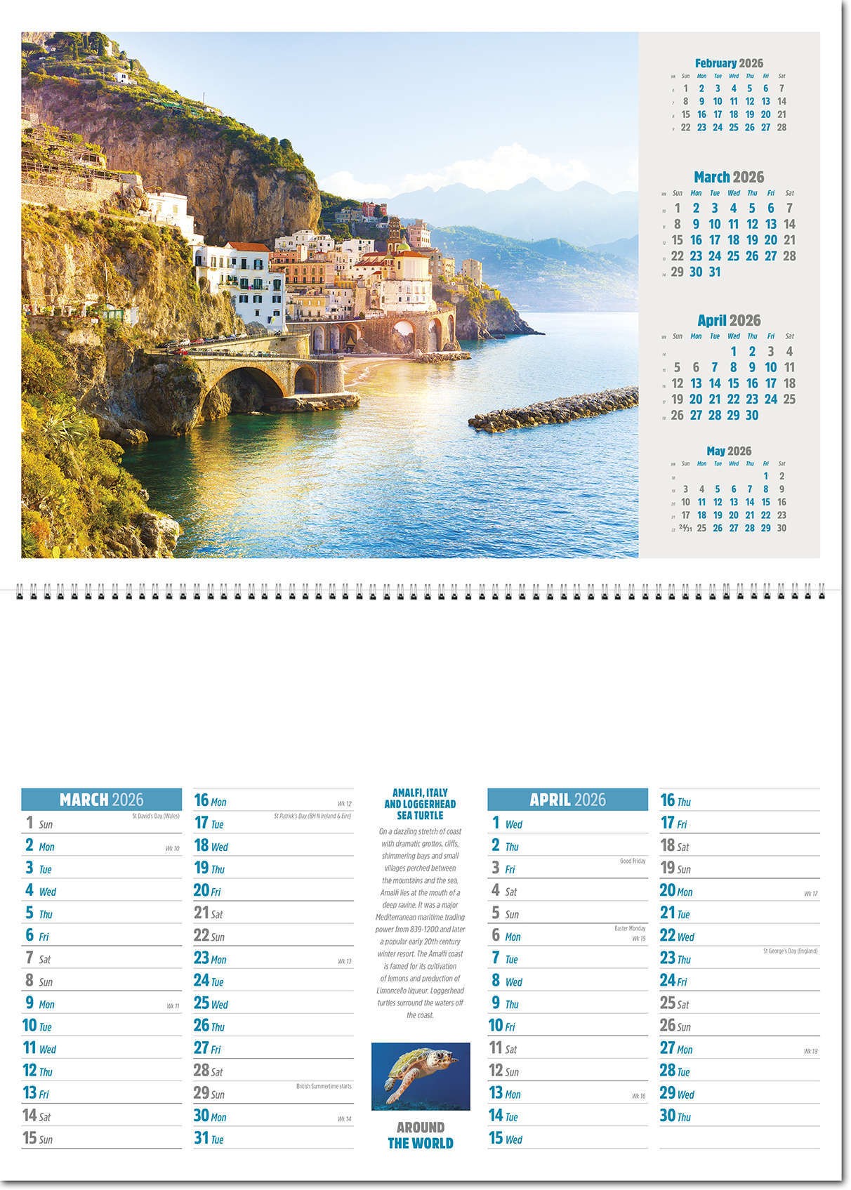 Around the World Postage Saver Calendar