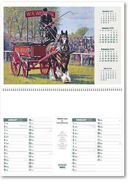 Working Horse Postage Saver Calendar