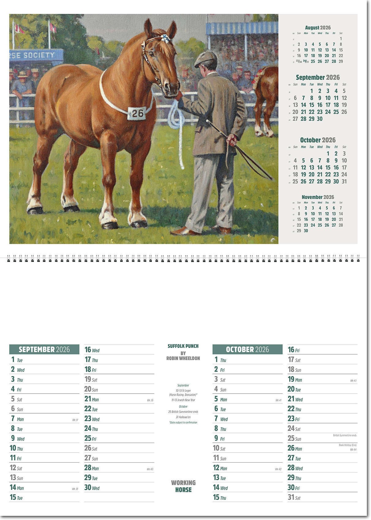 Working Horse Postage Saver Calendar