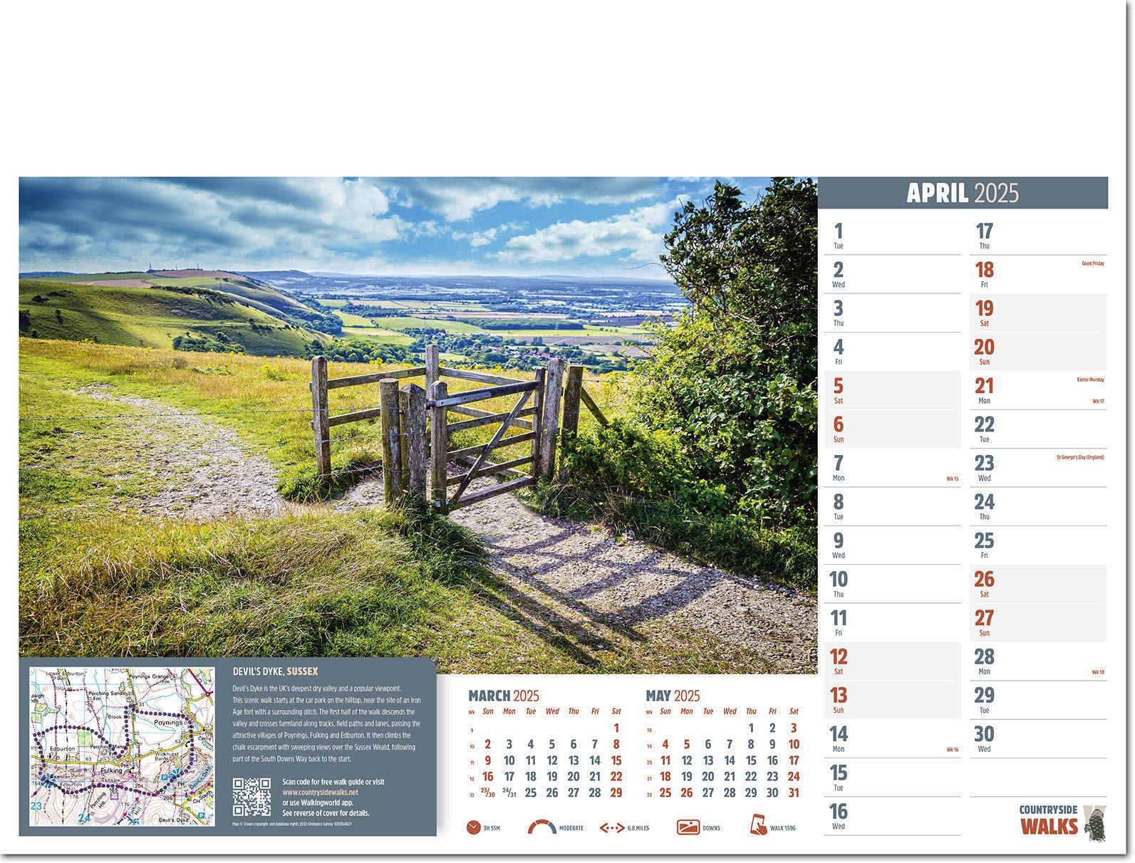 Countryside Walks Wall Calendar