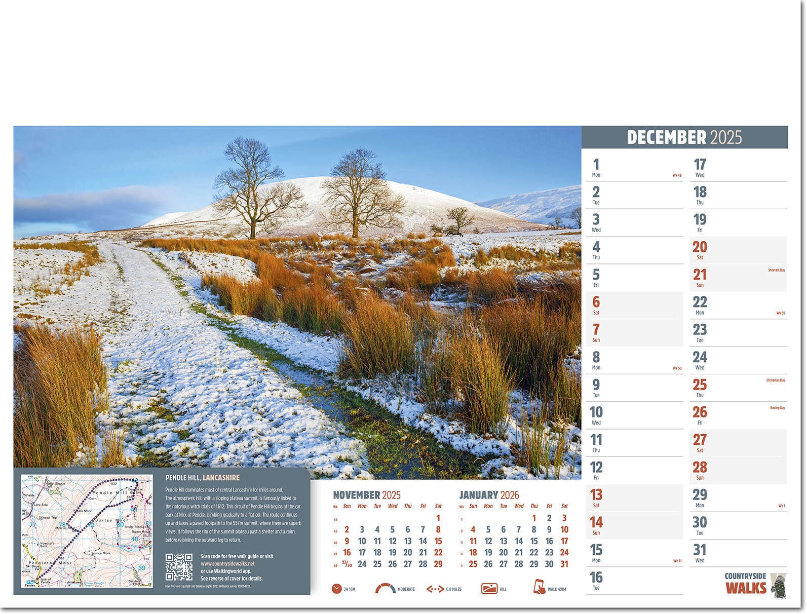 Countryside Walks Wall Calendar