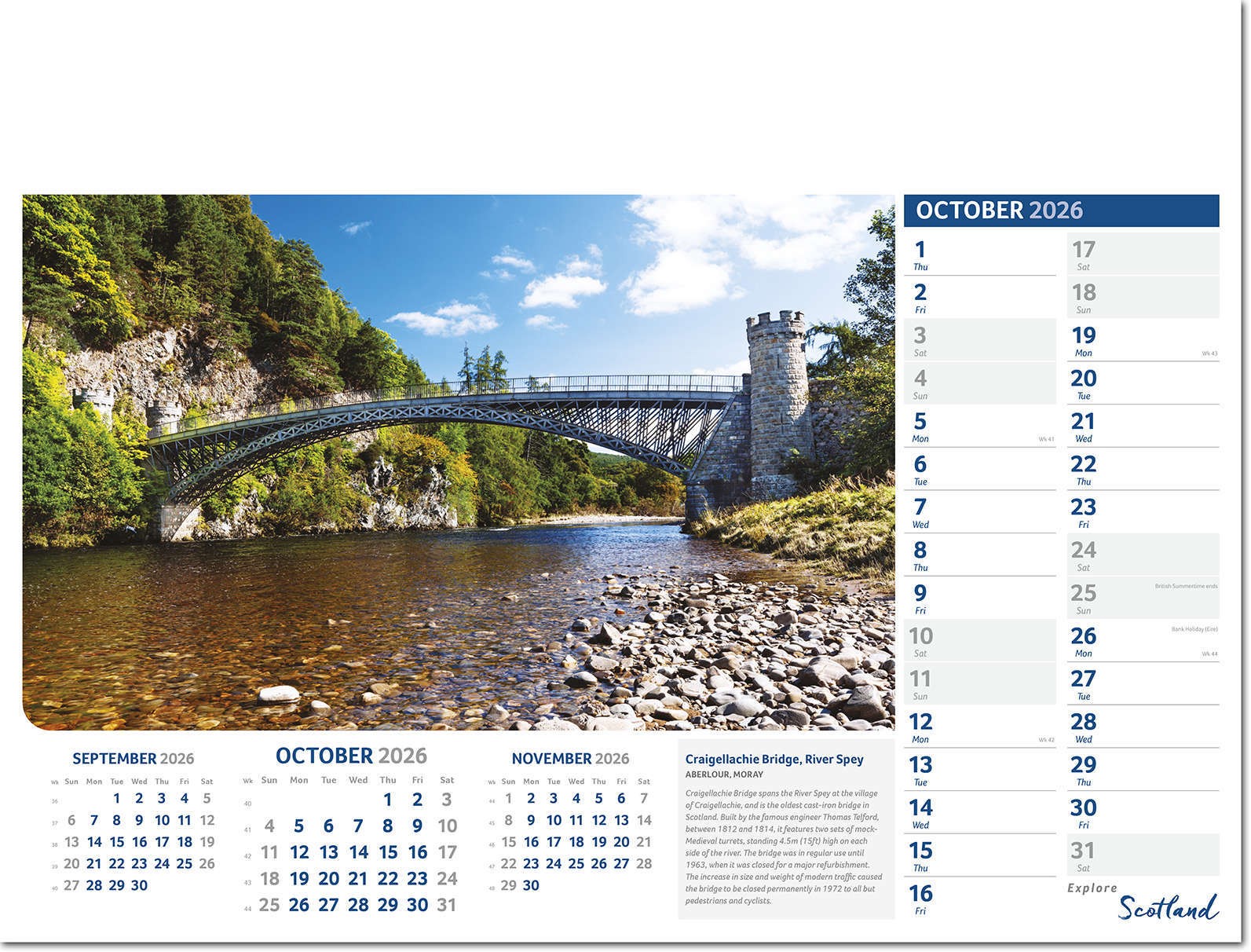 Explore Scotland Calendar