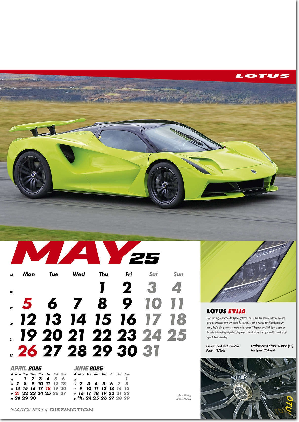 Marques of Distinction Wall Calendar