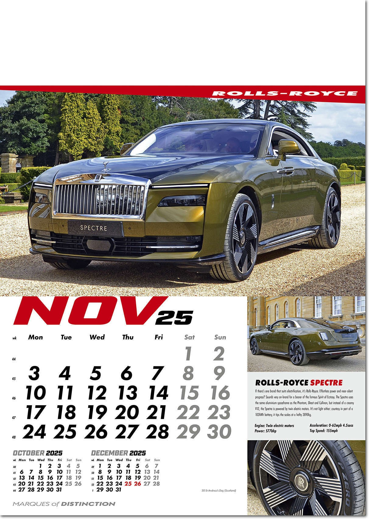 Marques of Distinction Wall Calendar