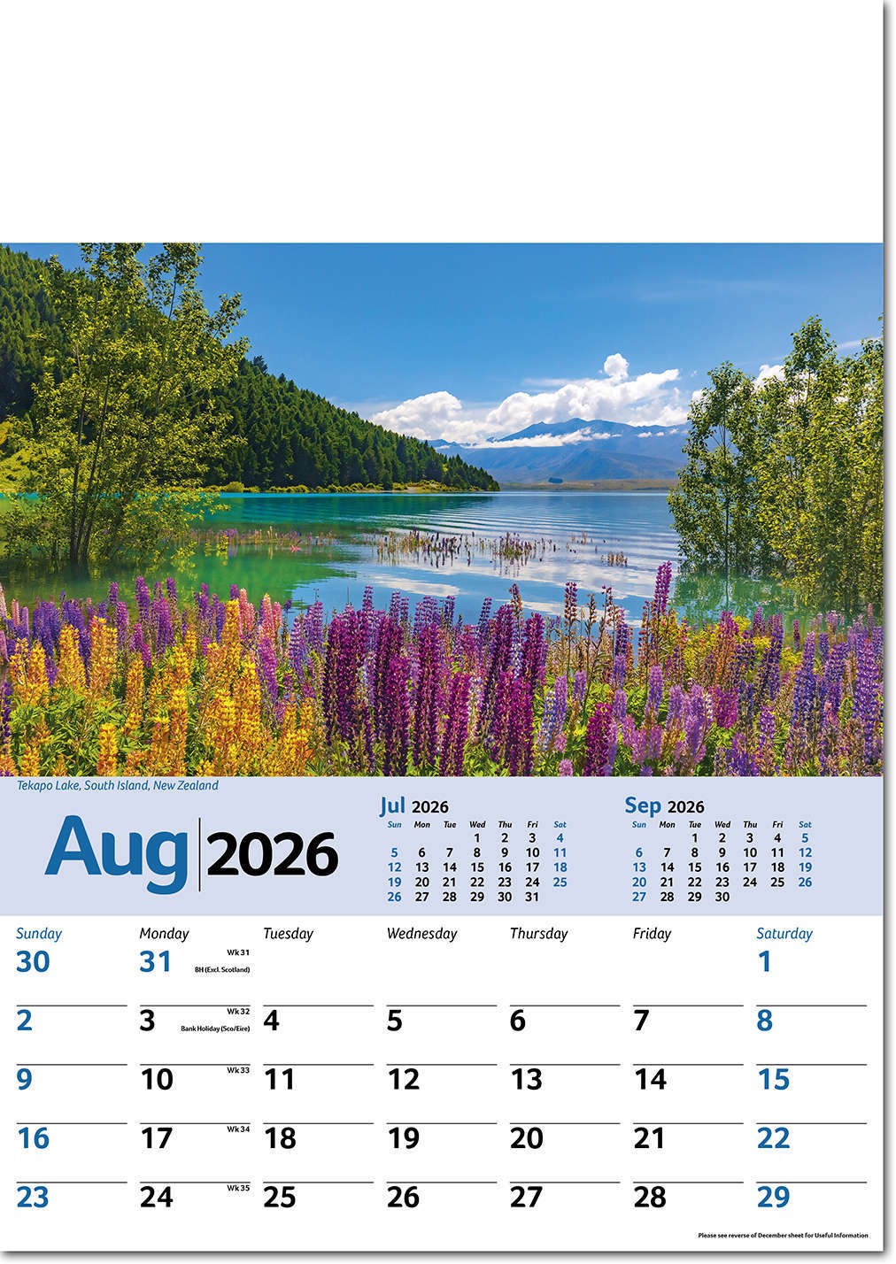 Scenic World Wall Calendar