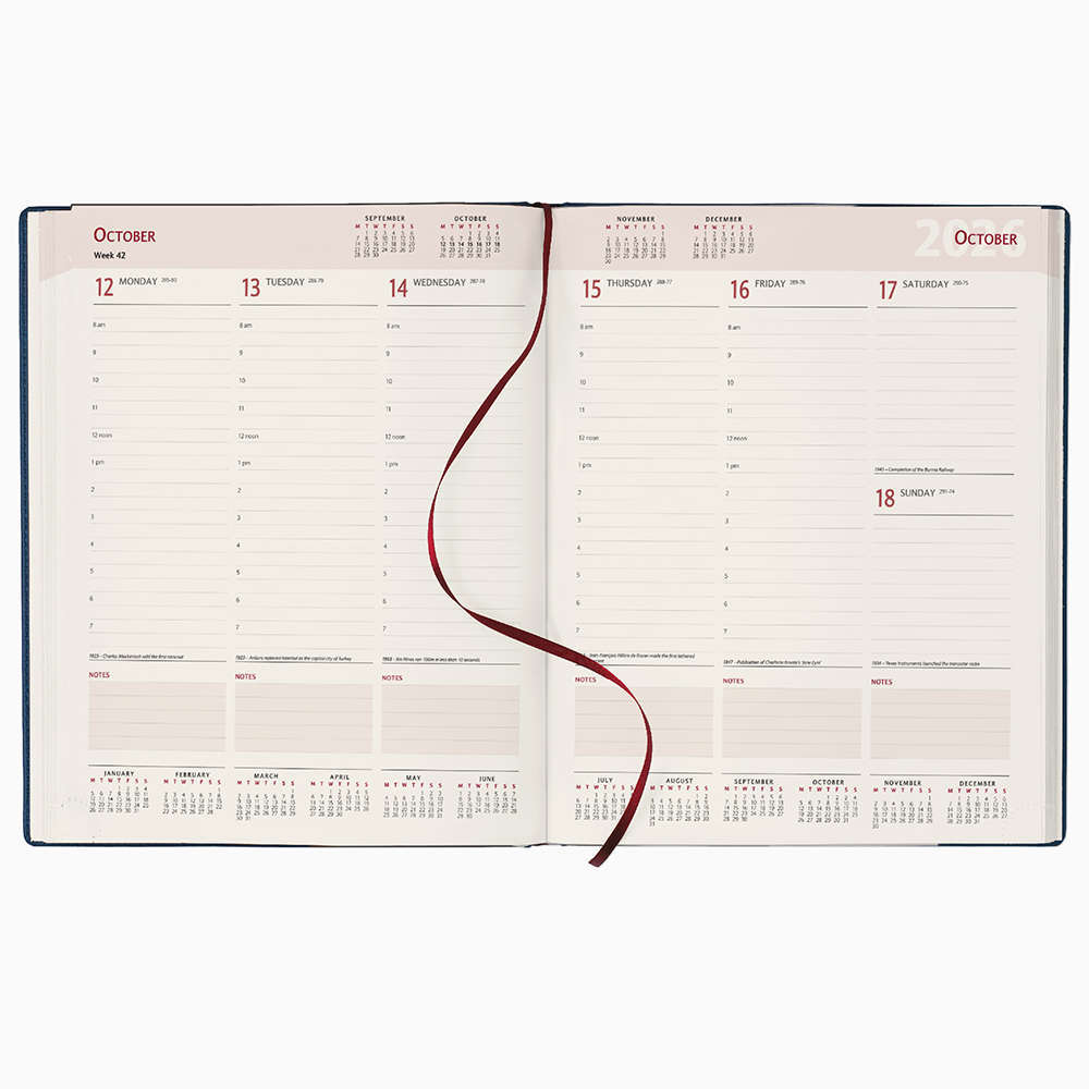 Strata Deluxe Quarto Diary - Ivory Pages